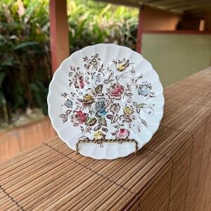 Staffordshire Bouquet Johnson Bros Floral Saucer Made in England Vintage